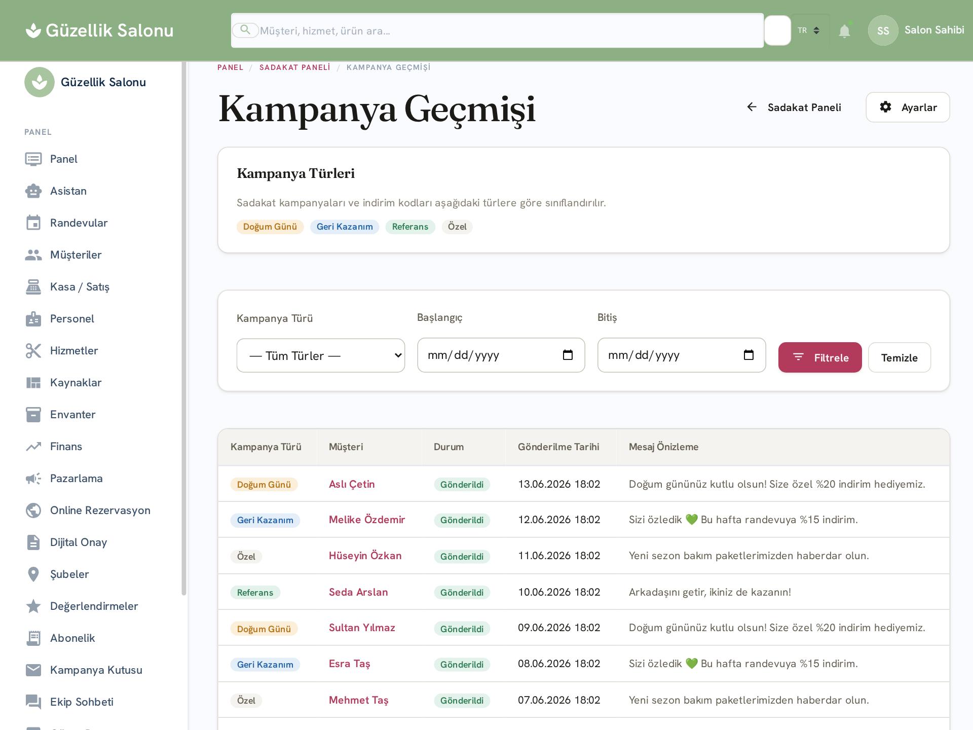 Kampanya & WhatsApp otomasyonu