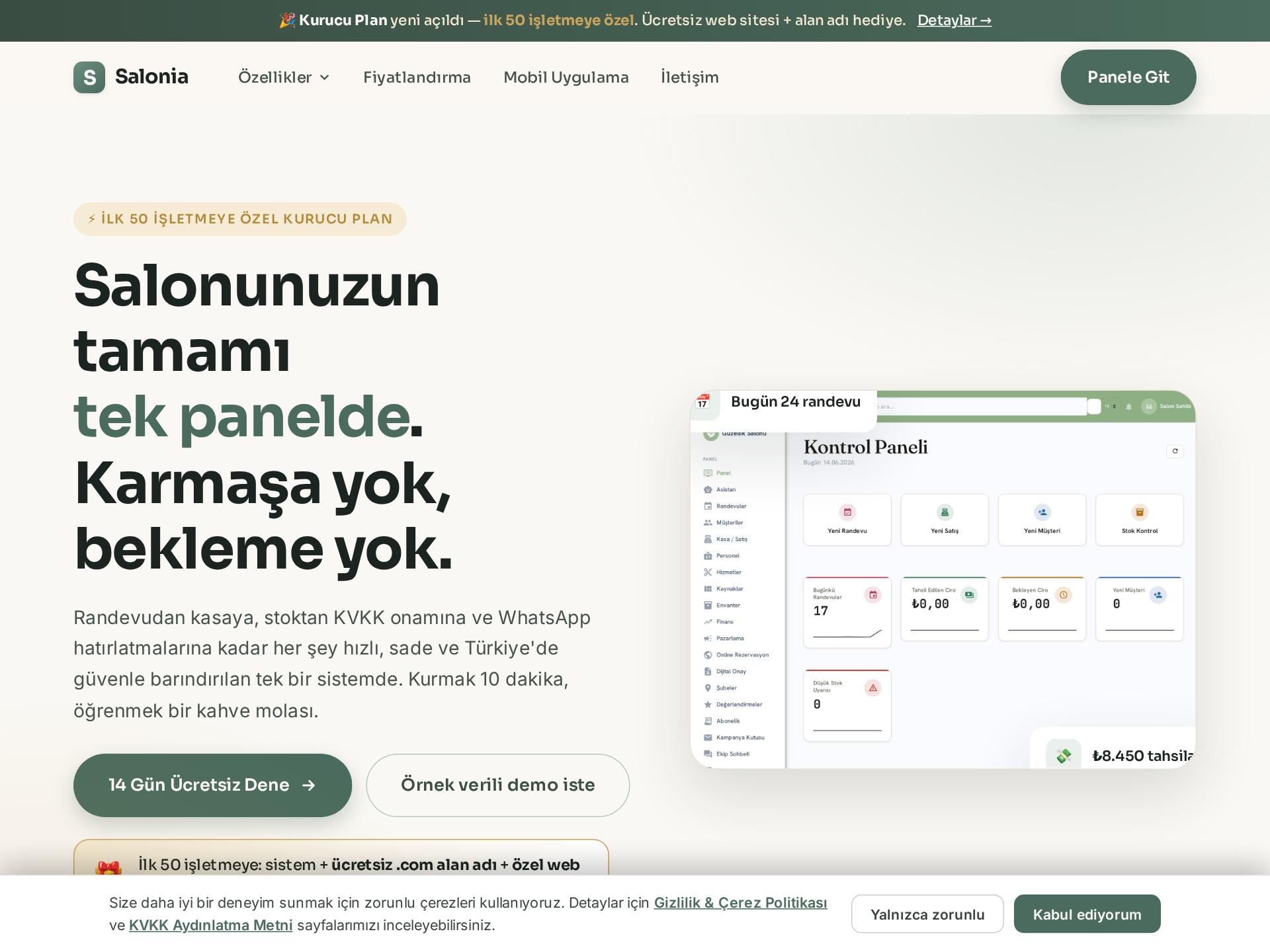 Hediye web sitesi önizleme